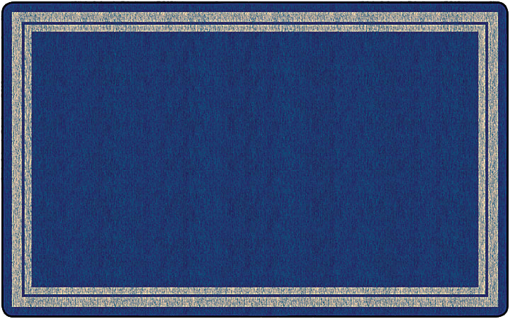 Flagship Carpets Double-Border Rectangular Rug, 90" x 144", Light Blue
