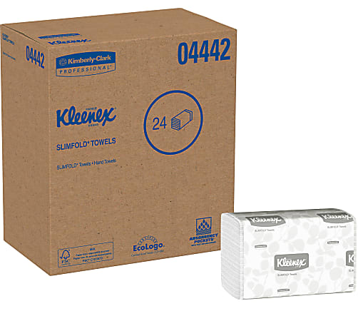 Kleenex® Slimfold™ 1-Ply Paper Towels, 50% Recycled, 90
