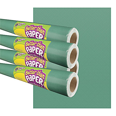 Teacher Created Resources® Better Than Paper® Bulletin Board Paper Rolls, 4' x 12', Eucalyptus Green, Pack Of 4 Rolls