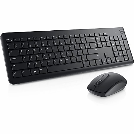 Dell KM3322W Keyboard and Mouse - USB Plunger Wireless RF 2.40 GHz Keyboard - Black - USB Wireless RF Mouse - 05GVG