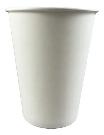 Hotel Emporium Hot/Cold Paper Cups, 12 Oz, White, Pack Of 50 Cups