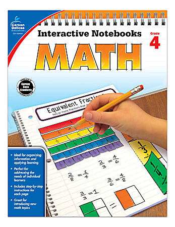 Carson-Dellosa Interactive Notebook For Math, Grade 4
