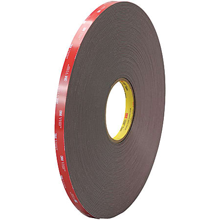 3M™ VHB™ 4947F Tape, 1.5" Core, 0.5" x 5 Yd., Black