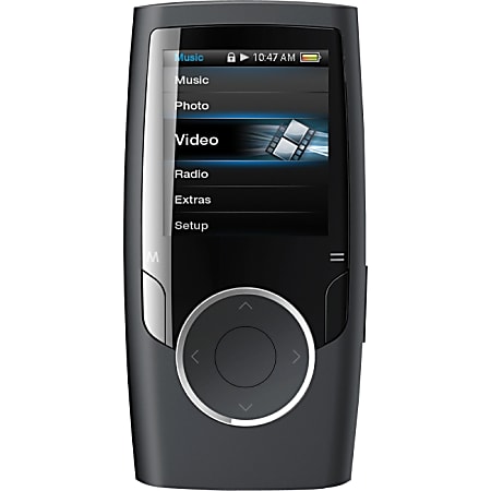Coby MP601 4 GB Black Flash Portable Media Player