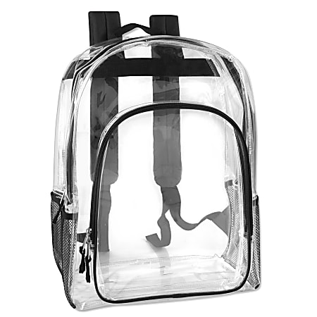 Trailmaker Heavy-Duty Clear Backpack, Black Trim