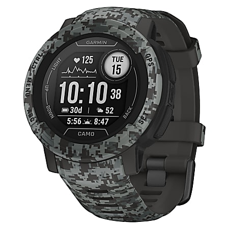 Garmin Instinct 2S Camo Edition GPS Smartwatch, Graphite Camo