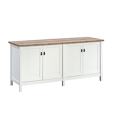 White credenza with clearance file drawers