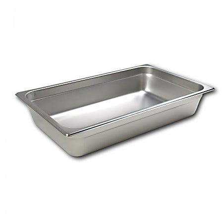 Hoffman Tech Browne Stainless Steel Steam Table Pans, Full Size, Silver, Set Of 12 Pans