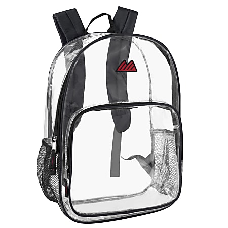 Summit Ridge Heavy-Duty Clear Backpack, Black Trim