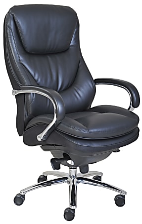 Serta® Smart Layers™ Big & Tall Commercial Series 600 Task Chair, Polished Steel/Black