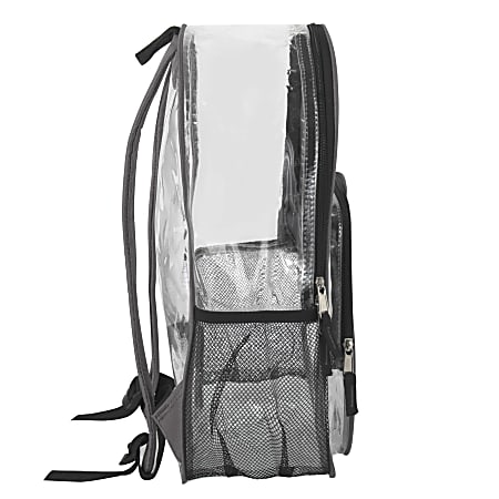 Summit Ridge Heavy Duty Clear Backpack Gray Trim - Office Depot
