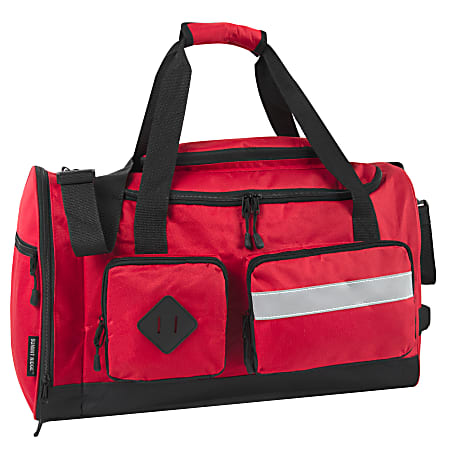 Summit Ridge Polyester Duffel, 12”H x 20”W x 9”D, Red