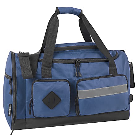 Summit Ridge Polyester Duffel, 12”H x 20”W x 9”D, Twilight Blue