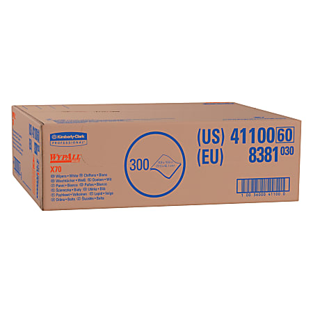 X70 Cloths, Flat Sheet, 14.9 x 16.6, White, 300/Carton