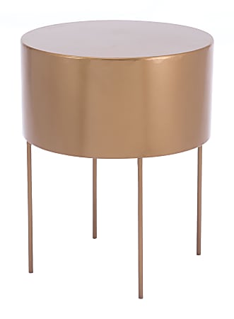 Zuo Modern Bor End Table, Round, Gold