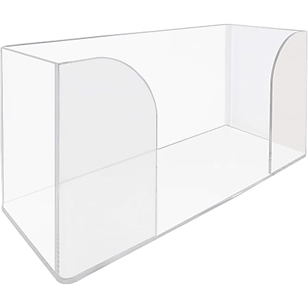 Nadex Coins Acrylic Clear Check Tray - 3.9" Height x 4.6" Width x 10" Depth - Desktop - Durable, Stackable - Clear - Acrylic