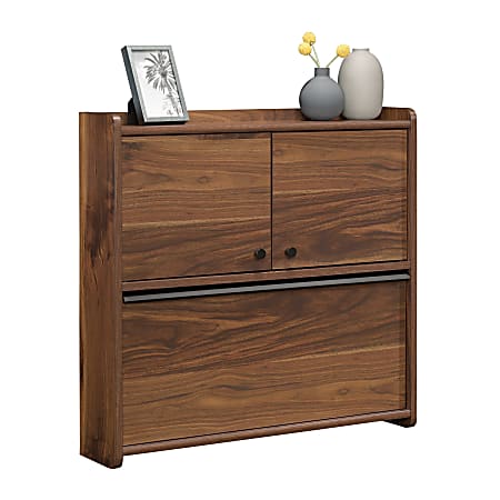 Sauder® Harvey Park 29"W Wall Mounted Desk, Grand Walnut