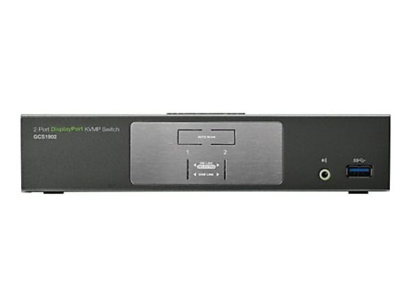 IOGEAR 2-Port 4K Dual View DisplayPort KVMP with USB 3.0 Hub and Audio (TAA) - 2 Computer(s) - 1 Local User(s) - GCS1942