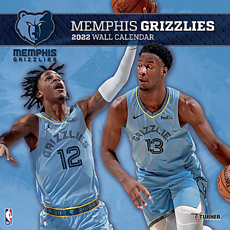 Lang Turner Licensing Monthly Wall Calendar, 24”H x 12”W, Memphis Grizzlies, January To December 2022