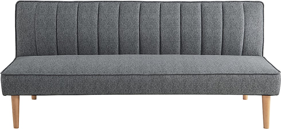 Lifestyle Solutions Serta Solano Convertible Futon, 28-7/8”H x 66-1/2”W x 35”D, Gray