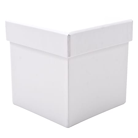 Advantus Design Your Own Box, Small, 4 1/2" x 4 1/2" x 4 1/2", White