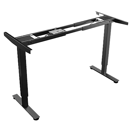 Lorell® Quadro Electric Sit-To-Stand Desk Base, Narrow Feet, Black