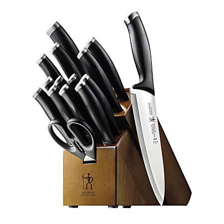 Henckels Silvercap 16-Piece Knife Block Set, Brown