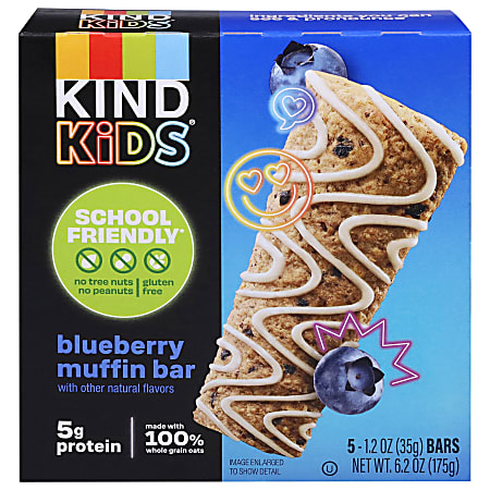 KIND Kids School-Friendly Bars, Blueberry Muffin, 1.2 Oz, Total Qty 40