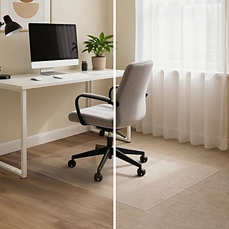 SuperGrip Multi-Surface Vinyl Chair Mat for Carpet or Hard Floor 36" x 48" Clear