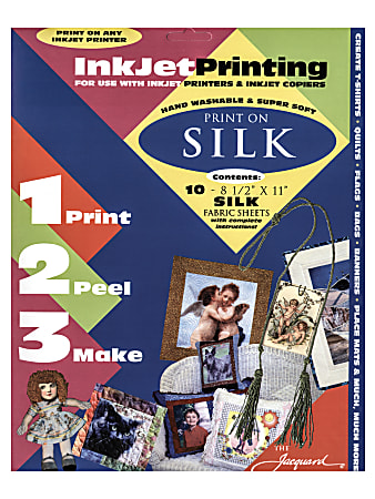 Inkjet Printable Fabric Sheets - Silk - Use with inkjet Printers and  Copiers!