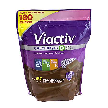 Viactiv Calcium Plus D Milk Chocolate Soft Chews, Pack Of 180
