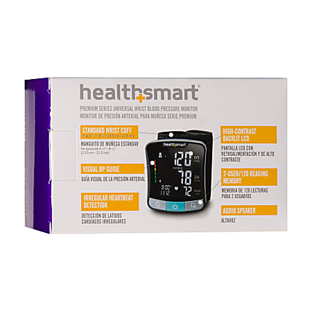 HealthSmart Premium Talking Automatic Digital Blood Pressure Monitor With  Standard And Large Cuffs - Office Depot