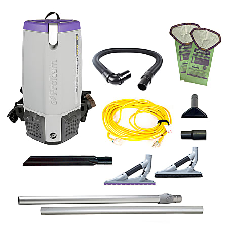 ProTeam Super Coach 10 Triangular 10 Qt Backpack Vacuum, With ProBlade Hard Surface And Carpet Tool Kit