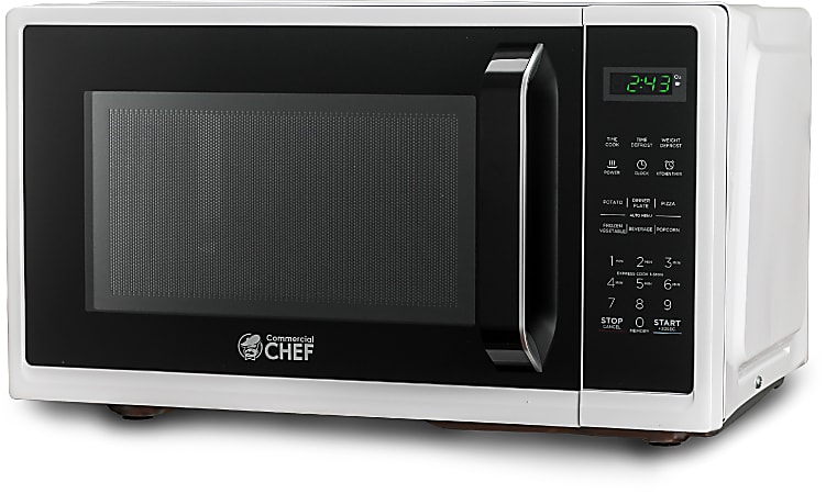 Commercial Chef 0.9 Cu. Ft. Countertop Microwave, White
