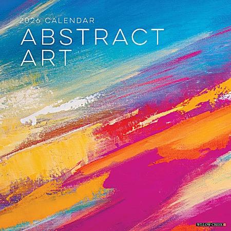 2026 Willow Creek Press Art & Design Monthly Wall Calendar, 12" x 12", Abstract Art, January To December, 49778