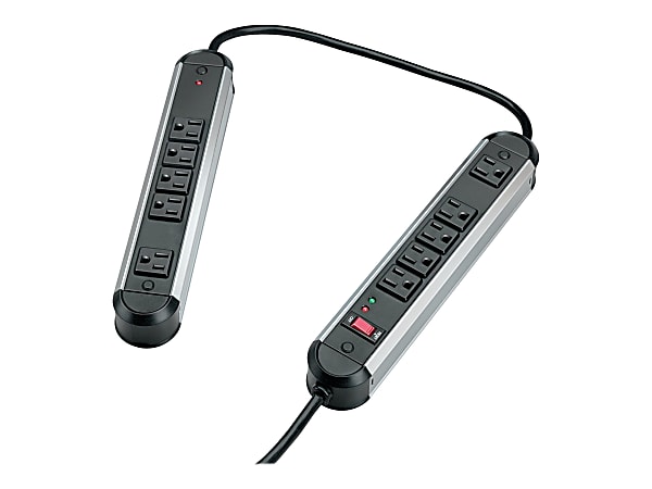 Fellowes Ten-Outlet Metal Split Surge Protector