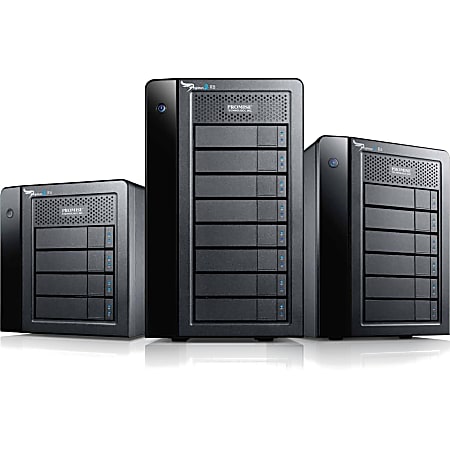 Promise Pegasus2 Series with Thunderbolt 2 Technology - 6 x HDD Supported - 6 x HDD Installed - 12 TB Installed HDD Capacity - Serial ATA Controller - RAID Supported - 0, 1, 5, 6, 10, 50 RAID Levels - 6 x Total Bays