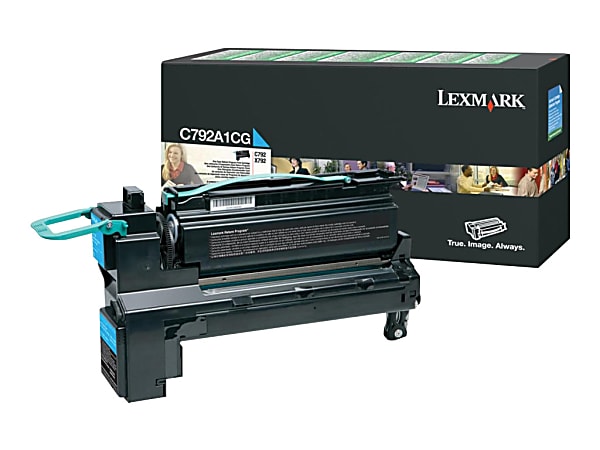 Lexmark™ C792A1CG Cyan Return Program Toner Cartridge