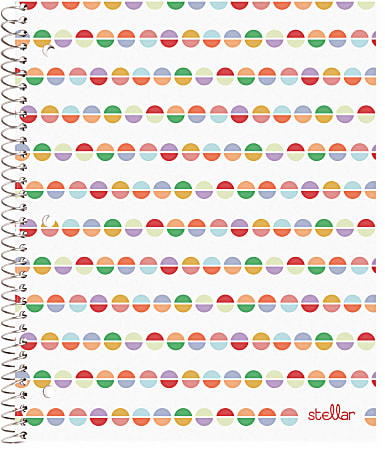 Office Depot® Brand Stellar Poly Notebook, 8-1/2" x 11", 1 Subject, College Ruled, 160 Pages (80 Sheets), Circles