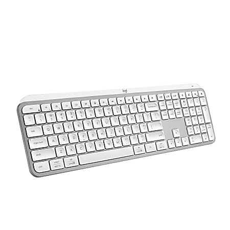 Logitech® MX Keys S Wireless Keyboard, Full Size, Pale Gray, 920-011559