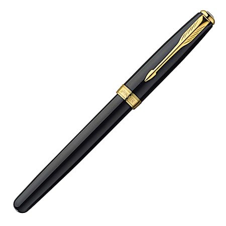 Parker® Sonnet Fine Writing Rollerball Pen, Medium Point, 0.7 mm, Black Barrel, Black Ink