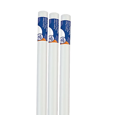 Teacher Created Resources White Wood Paper Board Roll - 48 Width x 12 ft  Height x 4.7 Length - 4 / Pack - White, Gray - Wood - Filo CleanTech