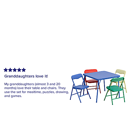 Flash furniture kids folding deals table and chair set