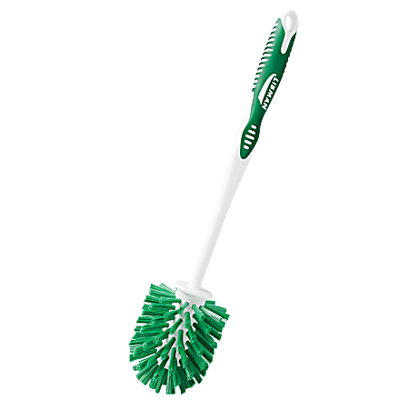Libman Commercial Round Bowl Brushes, 14", White/Green, Pack