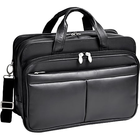 McKleinUSA Walton R Series Expandable Laptop Case 17.5 x 10 x 13 Black Office Depot
