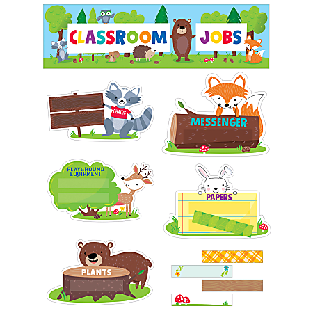 Creative Teaching Press® Woodland Friends Classroom Jobs Mini Bulletin Board Set, Multicolor, Grade 1 - Grade 8