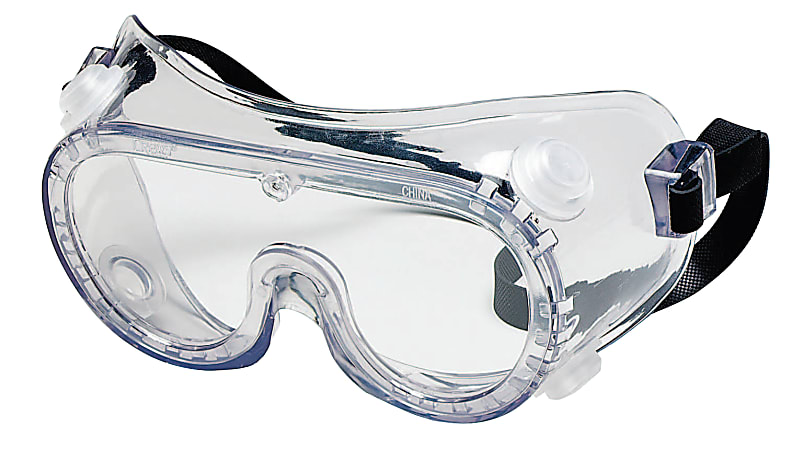 Crews Chemical Safety Goggles, Clear Lens