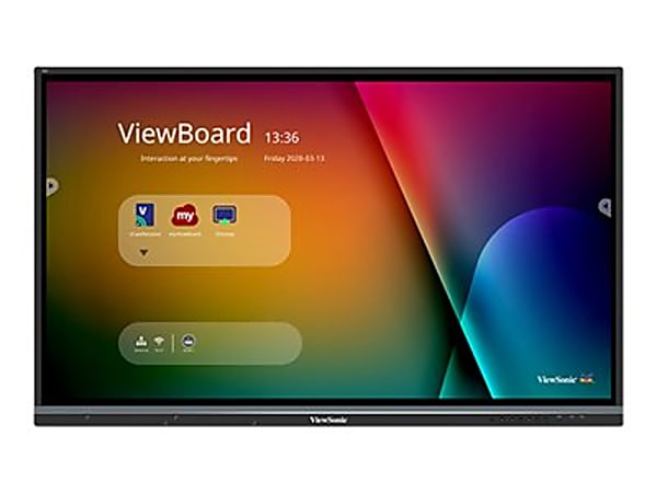 Viewsonic IFP6550 65" 2160p 4K Interactive Display, 20-Point Touch, VGA, HDMI - 65" LCD - ARM Cortex A53 1.50 GHz - 2 GB - Infrared
