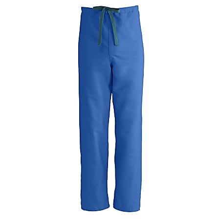 Medline ComfortEase™ Unisex Reversible Drawstring Pants, Large, Royal Blue