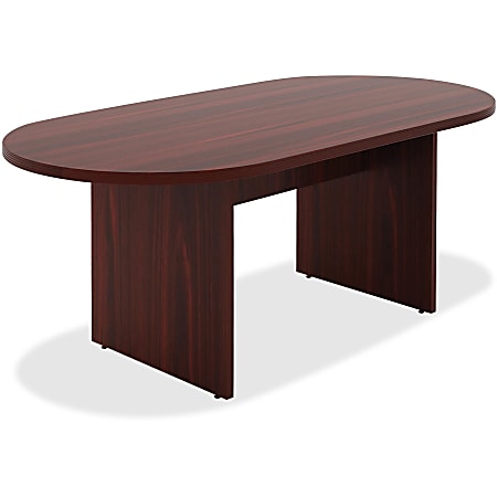 Lorell® Chateau Series Oval Conference Table, 6'W, Mahogany